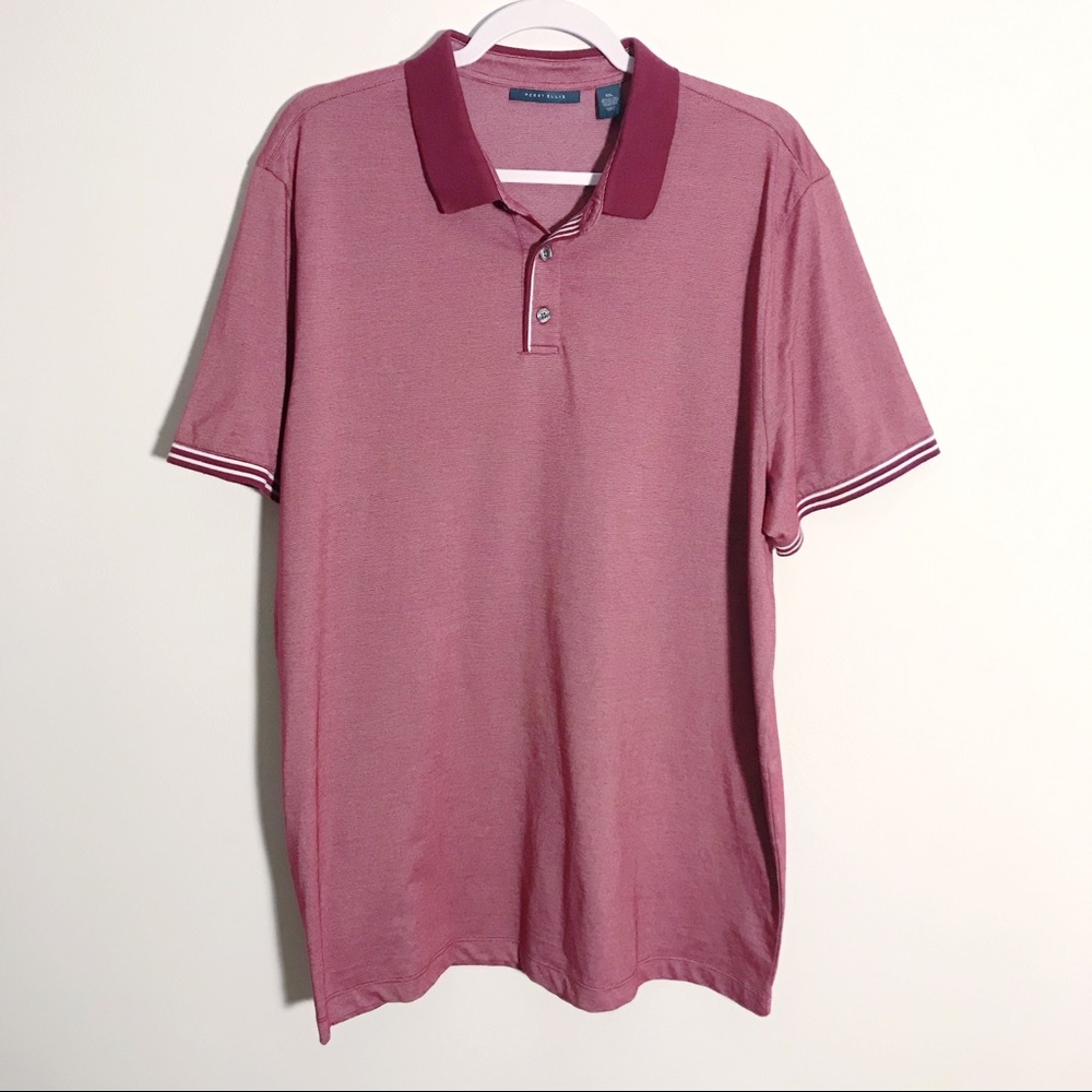 Perry Ellis | Men’s Icon Polo in maroon XXL